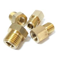 Adaptateur réducteur hexagonal en laiton avec filetage mâle x femelle pour système de plomberie