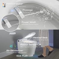Série 6000 – Toilette intelligente japonaise avec bidet intégré, ouverture/fermeture mains libres, eau chaude instantanée, séchoir à siège inclus, fixation au sol