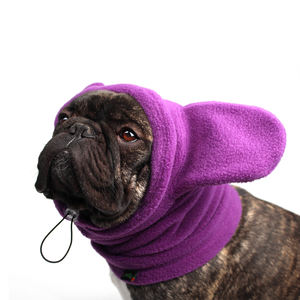 Qiqu Pet Supplies – Nouveaux bandanas personnalisés pour chiens, chapeau d'oreille pour bouledogues français, <span class=keywords><strong>snood</strong></span> pour chien avec oreilles, <span class=keywords><strong>polaire</strong></span> chaud - Product Image 1