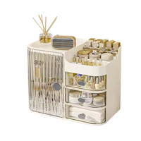 Grande capacité bureau maquillage boîte de rangement Transparent anti-poussière tiroir commode pour rouge à lèvres soins de la peau organisateur