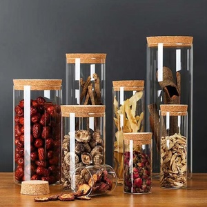 Bán Buôn Thực Phẩm Lưu Trữ Lọ Thủy Tinh Với Nút Chai Phích Cắm Nhà Bếp Kín Hộp Thủy Tinh <span class=keywords><strong>Mason</strong></span> Lưu Trữ Lọ Thủy Tinh Với Tự Nhiên Nút Chai Nắp - Product Image 2