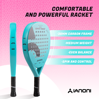 Raqueta de Pádel Caston Sports SUPER POWER - Fibra de Carbono Azul Superficie 3D 38mm 360g OEM&ODM