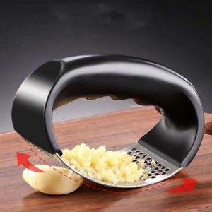 Stainless Steel Garlic Press Manual Garlic Press Crusher Grinder <b>Kitchen</b> <b>Gadgets</b> - Product Image 2