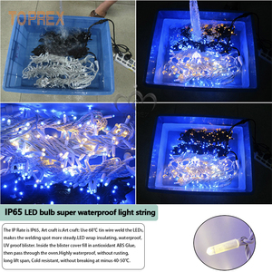 Linh hoạt lạnh trắng dẫn cao su chuỗi đèn ngoài trời không thấm nước nhiệt độ cao kháng cho Giáng sinh bên hồ bơi hiển thị - Product Image 4