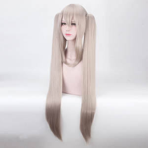 Peluca de Cosplay de Marie Antoinette de Fate/Grand Order, Ainizi, 80 cm, Rubio Grisáceo, con Dos Coletas, Cabello Sintético - Product Image 4