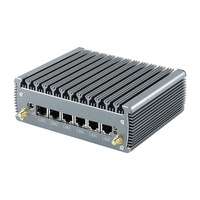 Mini Ordenador de Diseño Sin Ventilador, CPU Intel Core i5 de 11ª Generación 1135G7, Bajo Consumo, 6 Puertos LAN, Tarjeta de Red de 2.5G, Enrutamiento Suave, Mini Host