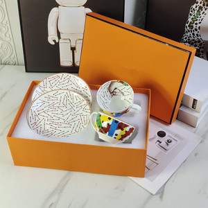 Manufacturer Direct Sales of European Style Luxury Bone China <b>Mugs</b> and Tea Cup Saucer <b>Set</b> - Product Image 1
