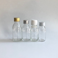 Bouteille en verre pour médicaments Alpha White Flint Clear Syrup Sirop 60 ml 100 ml 125 ml 150 ml 28 mm
