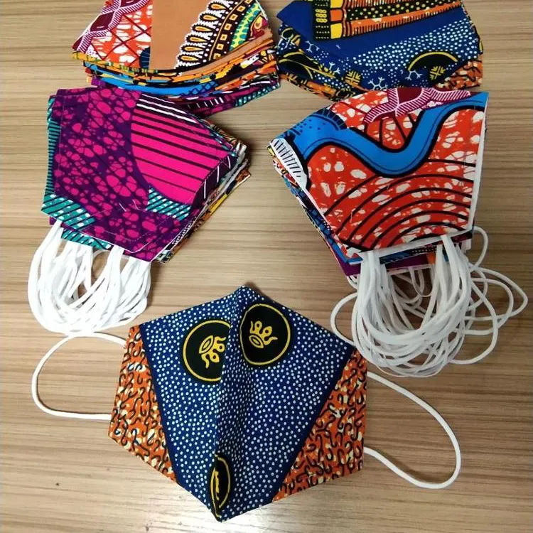 Waschbar Afrikanische druck muster 100% baumwolle Mode Masken
