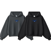 350GSM YKH alta calidad Oversized Boxy estilo Coppred tela polar en blanco logotipo personalizado al por mayor Sudadera con capucha colorida para hombre