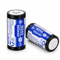 XTAR 3.7V Rechargeable Durable Protection contre les surdécharges 650mAh ICR 16340 Batterie Li-ion