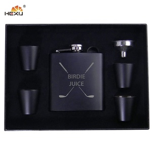 6oz Matt sơn màu đen thép không gỉ Hip <span class=keywords><strong>Flask</strong></span> Bộ quà tặng với kính bắn và Phễu tái sử dụng cho quà tặng - Product Image 4