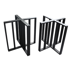 Wf Furniture Modern <b>Industrial</b> Cast Iron Steel Frame Dining <b>Table</b> Base for Home Kitchen Hotel Outdoor Use - Product Image 1