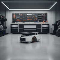 Robot mobile autonome AGV à profil bas de 255 mm, 400 kg, pour l'alimentation et l'assemblage d'électronique 3C