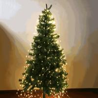Guirlandes lumineuses LED en fil de cuivre pour décoration d'arbre, étanches, à intensité variable, style cascade, clignotantes, pour intérieur/extérieur