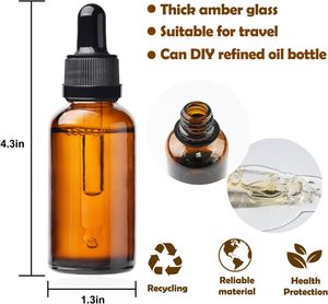 Flacon compte-gouttes cylindrique en verre dépoli mat de 5 ml à 120 ml avec logo sérigraphié pour la fabrication de sérums et d'huiles essentielles (OEM) - Product Image 2