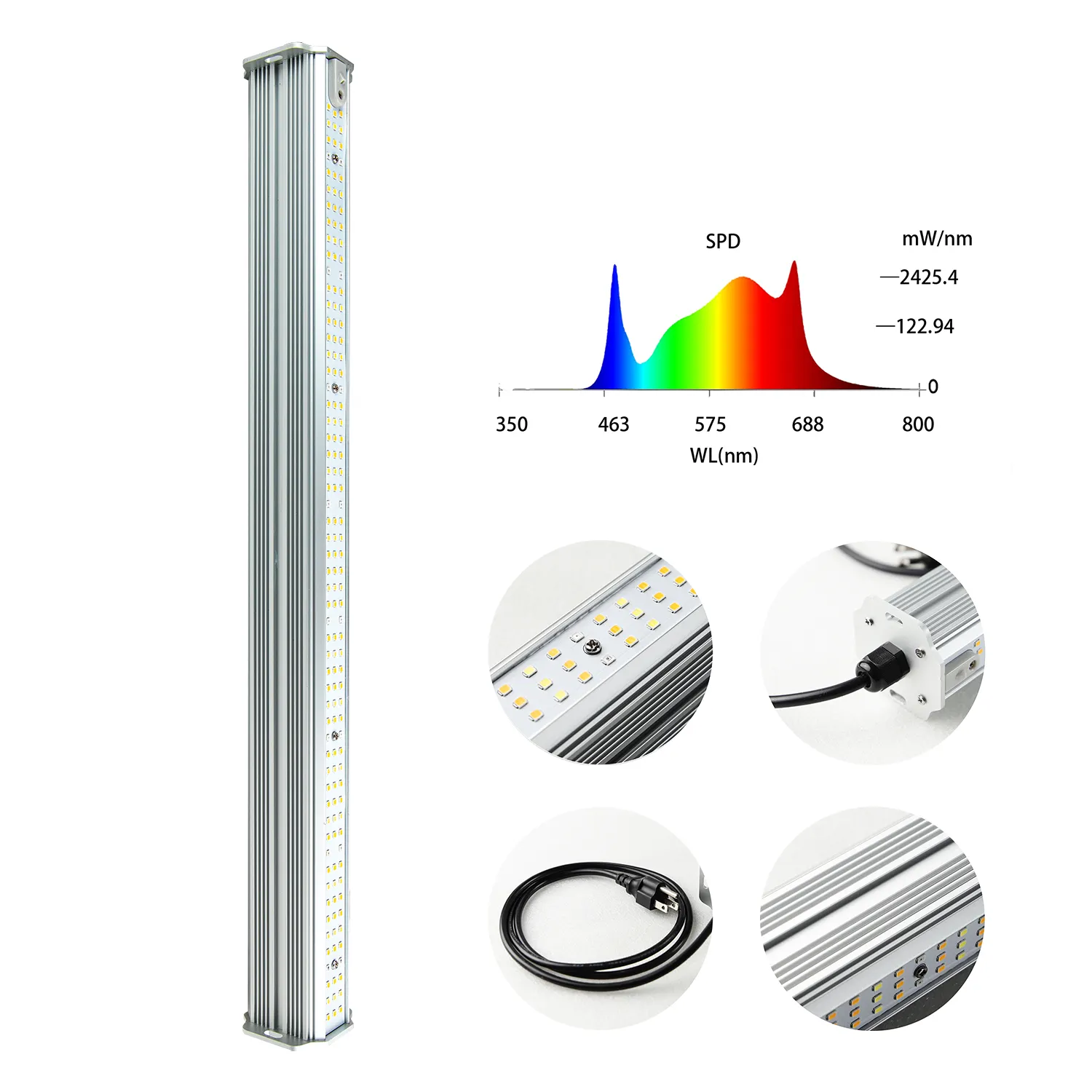 Meilleure lampe de culture à led pour plantes de fraises pour la culture hydroponique verticale de laitue feuillue