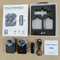 2Mic 3 In1 Microphone Lavalier sans fil Téléphone mobile Vlog Enregistrement vidéo Interview Diffusion Revers Microphones Micro sans fil