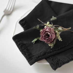 Serviettes en lin de qualité supérieure personnalisables Serviettes de luxe personnalisées Couleurs de mariage Tissu de coton brodé pour les hôtels de table - Product Image 4