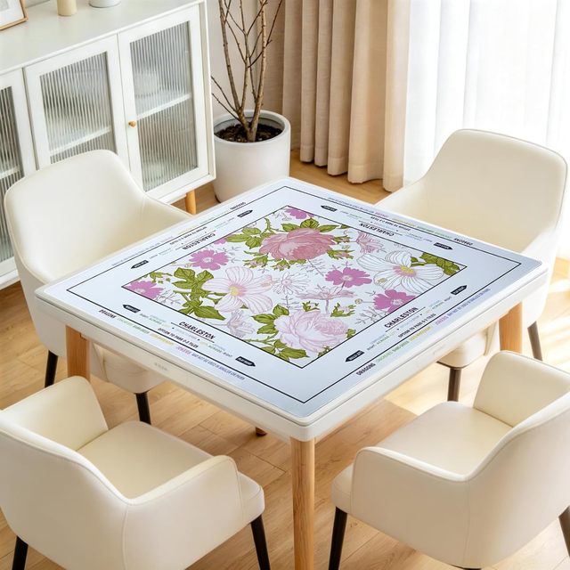 Custom Large Rubber Heated Mahjong Mat Water Proof Poker Texas Gaming Desk Mat Noise Reduction Anti-slip