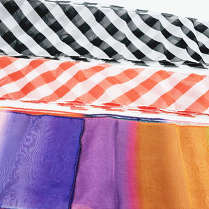 G0190 Long Silk Chiffon Scarf, 2m/5m, Black & White, Red & White, Rainbow, King Magic - Product Image 3