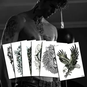 Eco Friendly Skin Fake Temporary Tattoo Water Transfer Chest Half Arm Men Tatoo/ Tatto/ Tato