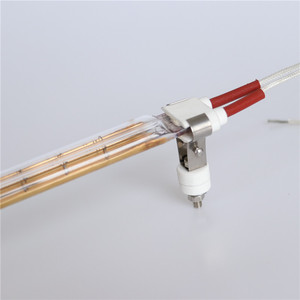 उच्च पुनर्खरीद आधा सोने के जुड़वां ट्यूब शॉर्ट वेव क्वार्ट्ज ट्यूब हैलोजन सरल बुफे के लिए अवरक्त हीटिंग लैंप - Product Image 5