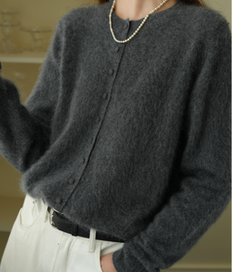 Заводская цена, лучший качественный Женский Повседневный свитер-кардиган, дышащий 5% кашемир + 95% шерстяная новая 2026 пряжа для зимы и осени - Product Image 3