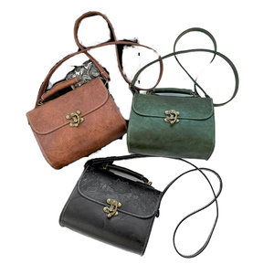 Nouveau sac à bandoulière pour femme en PU de style rétro avec poignée en cuir et fermeture à rabat - Product Image 1