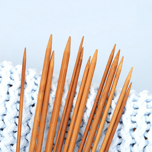 Bộ kim đan len thẳng hai đầu 36cm, làm bằng thép cacbon hóa tre, dùng để đan khăn, mũ tại nhà - Product Image 5