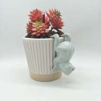 Miniatur Taman Peri Rumah Dekoratif Bantal Vas Pot Bunga Keramik Katak Lucu Menawan Minimalis