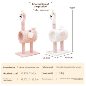 Estante multifuncional para escalar gatos, <span class=keywords><strong>nido</strong></span> y tablero para rascar, juguete para gatos con garra <span class=keywords><strong>de</strong></span> molienda, sin chatarra - Product Image 5