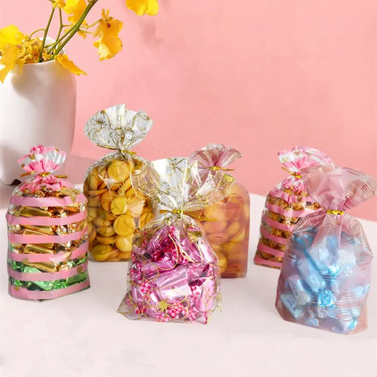 Clear cello bags candy cookie treat plastic bags cellophane party favor bags with twist ties