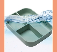 Boîte à lunch scolaire étanche à 3 compartiments pour enfants Bengo Bento en silicone avec couvercle alimentaire chauffant en silicone de qualité alimentaire