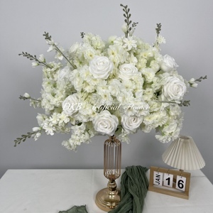 Hotsale 50Cm 60Cm 70Cm 80Cm Large Rose Flower Arrangement Wedding Table Flower Centerpieces Silk <b>Artificial</b> White Flower Ball - Product Image 2