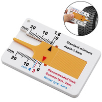 Compteur de profondeur de roue de voiture automatique 0-20mm, indicateur de profondeur, règle, jauge de bande de roulement en plastique, outil de mesure de roue de pneu