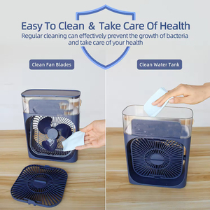 3-in-1 Xách Tay Nhựa Làm Mát Không Khí Fan Với Màu Sắc Ánh Sáng Tạo Độ Ẩm Nước Làm Mát Không Khí Xe Ngoài Trời RV Sử Dụng Mini Fan - Product Image 3