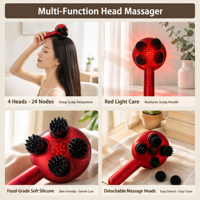 Vibrations-Massagekamm Kopfhaut-Massagebürste Anti-Öl-Applikator Haarpflege