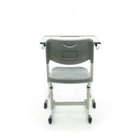 Mesa y Silla de Estudio de Plástico Segura y Moderna para Niños, Escritorio para Computadora Portátil, Juego de Muebles de un Solo Asiento, Apto para Niños y Estudiantes Jóvenes