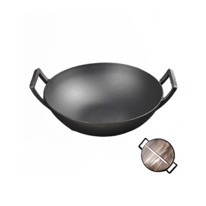 Đen Cắm Trại Nhà Bếp Bộ Đồ Nấu Nướng Đặt Chảo Đặt Không Dính Đồ Nấu Nướng Đúc Chảo Sắt Pan Nhật Bản Sắt Trung Quốc Chảo - Product Image 3