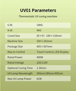 Impresora Dental 3D Pionext UV01, Máquina de Curado UV Termostática, Luz UV de 405nm, Aplicable a una Variedad de Resinas para Impresora Dental - Product Image 6