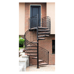 บันไดวนแบบกำหนดเอง ขนาดท่อตรงกลางหนึ่งร้อยห้าสิบมิลลิเมตร บันไดไม้เมเปิลแข็งแรง พร้อมราวบันไดลวดลายเกลียว - Product Image 6