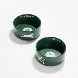 Gamelle en céramique minimaliste japonaise pour animaux de compagnie, non poreuse, anti-odeur, anti-acné, base antidérapante non émaillée, 15 cm, pour chats et chiens, OEM - Product Image 1