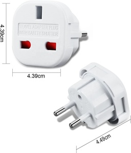 Adaptateur de prise britannique/européenne à prise européenne, prise de conversion UE, BX-9625, 16A, 2 <span class=keywords><strong>prises</strong></span>, usage commercial, directement de l'usine - Product Image 4