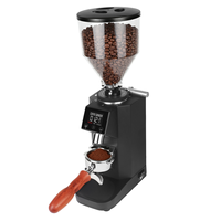 Moulin à expresso électrique de luxe compact avec meules coniques de 60 mm en acier inoxydable, réglage minimaliste en option par molette, capacité 30g