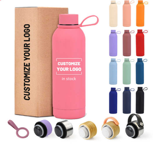 Botellas de agua con aislamiento de gimnasio de metal de fábrica personalizada con logotipo Botella de agua deportiva de acero inoxidable con frasco de vacío de doble pared de 500ml - Product Image 1