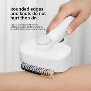 Peigne à picots pour animaux de compagnie (chats et chiens) – Démêlant universel pour poils longs et courts, auto-nettoyant, pour démêler les nœuds - Product Image 5