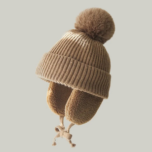 <span class=keywords><strong>Bonnet</strong></span> pour bébé 2-8T <span class=keywords><strong>Bonnet</strong></span> à <span class=keywords><strong>gros</strong></span> <span class=keywords><strong>pompon</strong></span> <span class=keywords><strong>avec</strong></span> oreillettes en laine et peluche pour enfants <span class=keywords><strong>Bonnet</strong></span> tricoté pour filles et garçons Hiver Épais et chaud Accessoires pour enfants - Product Image 4