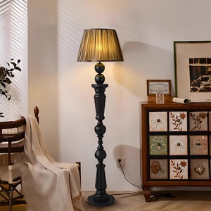 Floor Lamp Led <b>Light</b> <b>Black</b> Body Brown <b>Shade</b> Dimmable Full Spectrum For Living Room Bedroom Sofa Side Leisure Use - Product Image 2
