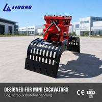 Grappin hydraulique pour excavatrice pour la démolition et le démontage de ponts avec rotation à 360°, moteur à l'avant